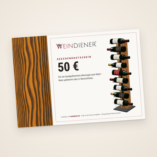 Weindiener® Geschenkgutschein über 50 €